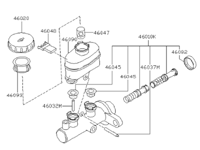 2002 Infiniti G20 Brake Master Cylinder - 46010-2N320