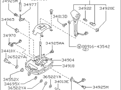 1991 Infiniti M30 Automatic Transmission Shifter - 34901-F6660