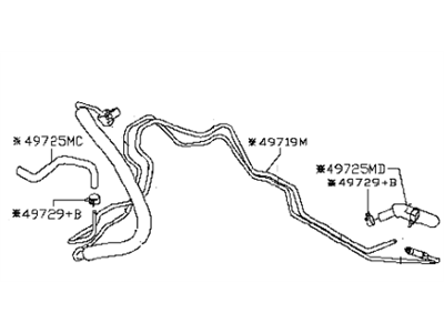 2015 Infiniti QX70 Power Steering Hose - 49721-1CA0B