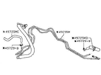 2010 Infiniti FX50 Power Steering Hose - 49721-1CA0B