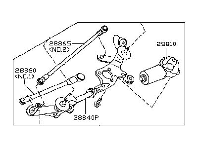 Infiniti Wiper Motor - 28800-1MA1C