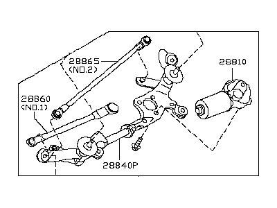 Infiniti 28800-1MA1C WIPER Assembly Windshield