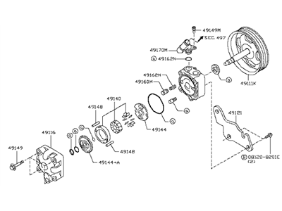 Infiniti Power Steering Pump - 49110-1CA0A