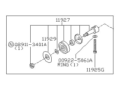 1998 Infiniti Q45 A/C Idler Pulley - 11925-1P102