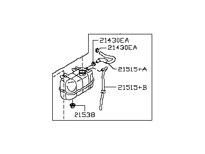 Infiniti 21710-1LA1A Radiator Reservoir Tank Assembly