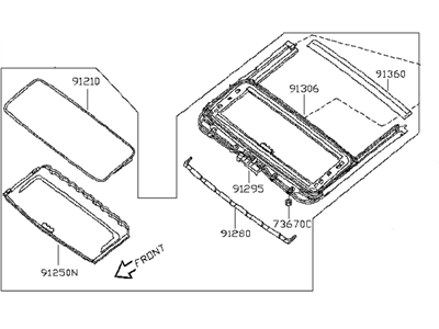 Infiniti 91205-7S212 Sunroof Complete-Slide