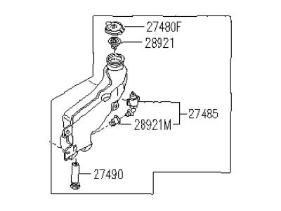 1991 Infiniti M30 Washer Reservoir - 28910-F6600