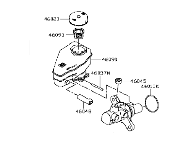 Infiniti Q50 Brake Master Cylinder - D6010-4GK5A