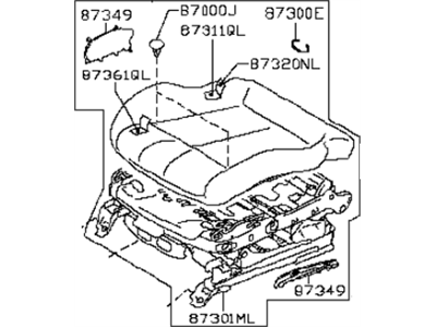 Infiniti 87350-JJ71B Cushion Assy-Front Seat