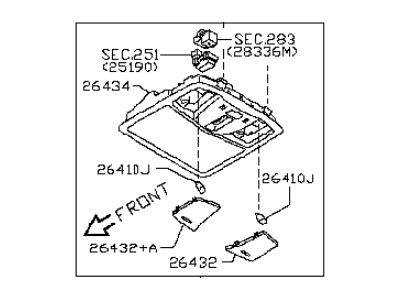 Infiniti 26430-3WY6A Map Lamp Assy