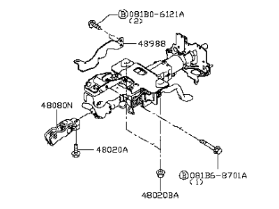 2021 Infiniti Q60 Steering Column - 48810-5CK1B