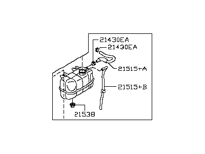 Infiniti 21710-1LA0A Radiator Reservoir Tank Assembly