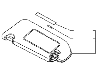 Infiniti 96401-1CA0C Driver Sun Visor Assembly