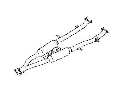 Infiniti 20300-JL50B Exhaust Sub Muffler Assembly