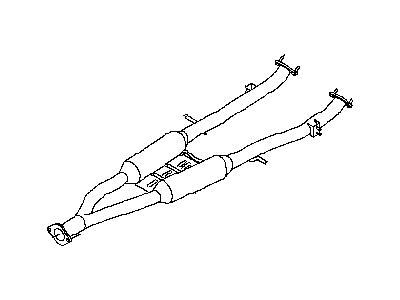 Infiniti B0300-1A36A Exhaust Sub Muffler Assembly