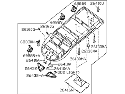 Infiniti 26430-ZC51D Lamp Assembly Map