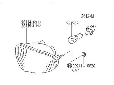 1995 Infiniti J30 Side Marker Light - B6135-10Y00