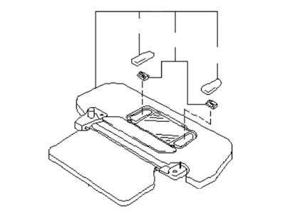 Infiniti 96400-7P124 Passenger Sun Visor Assembly