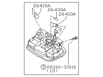 Infiniti 26430-6P014 Lamp Assembly-Map