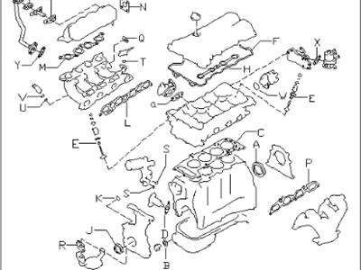 1999 Infiniti G20 Cylinder Head Gasket - 10101-7J026