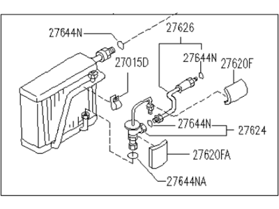 1994 Infiniti J30 Evaporator - 27280-10Y00