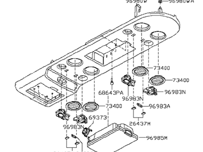 Infiniti 96939-ZQ00D FINISHER - Console Box