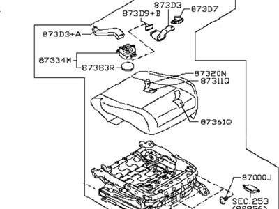 Infiniti 87300-6WY9B Cushion Assembly - Front Seat