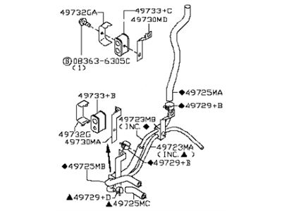 Infiniti 49721-JK02D Power Steering Hose & Tube Assembly