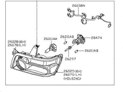 Infiniti QX56 Headlight - 26060-9GA0A