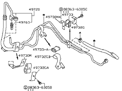 Infiniti 49721-CL10A Power Steering Return Hose Assembly