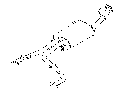 Infiniti 20100-1W300 Exhaust Main Muffler Assembly