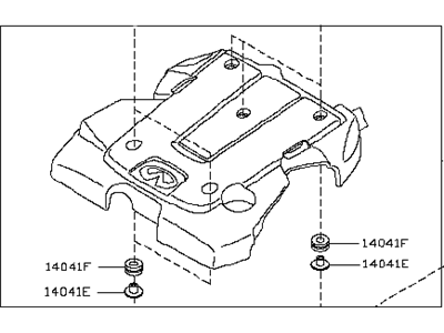 2014 Infiniti Q60 Engine Cover - A4041-1A34B