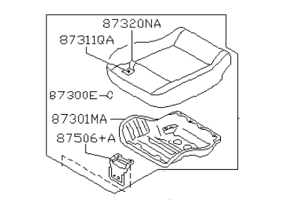 Infiniti 87350-4J908 Cushion Assy-Front Seat