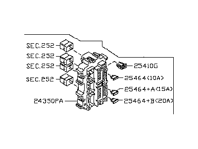 Infiniti M35h Fuse Box - 24350-1MG1B