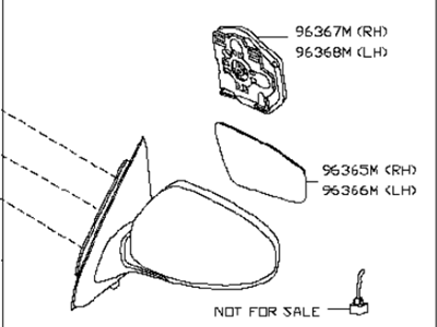 Infiniti 96301-3JA9B Mirror Assy-Outside,RH