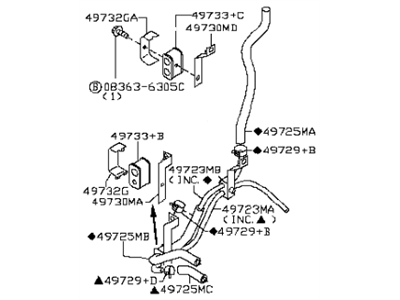 Infiniti 49721-AM700 Power Steering Hose & Tube Assembly