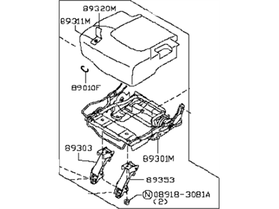 Infiniti 89300-1LF5A Cushion Assembly - 3RD Seat, RH