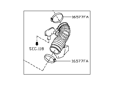 Infiniti 16576-JK20B Duct Assembly-Air