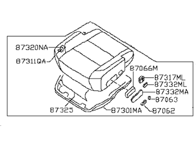 Infiniti 87350-ZC16D CUSHION ASMY