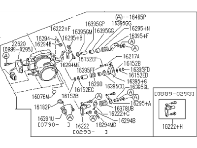 1995 Infiniti Q45 Throttle Body - 16119-67U05