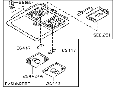 Infiniti 26430-CG300 Lamp Assembly-Map