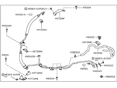 Infiniti 49710-3KA0C Pump Hose Assembly