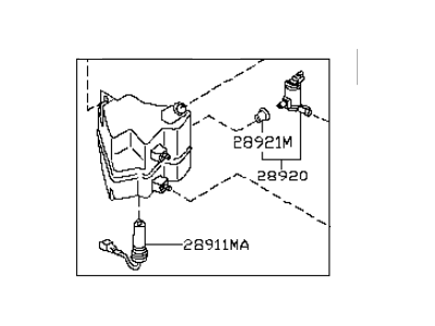 Infiniti 28910-CL71A Windshield Washer Tank Assembly