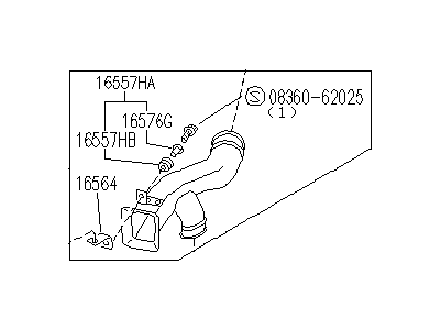 Infiniti G20 Air Duct - 16554-53J01