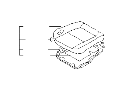 Infiniti 87350-55U72 Cushion Assy-Front Seat