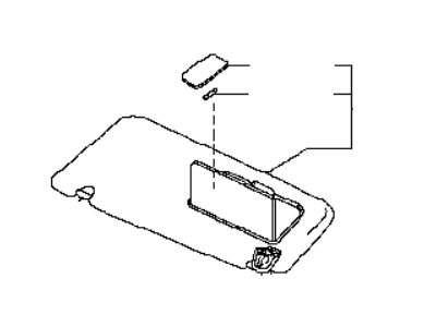 Infiniti 96401-1LA3A Driver Sun Visor Assembly