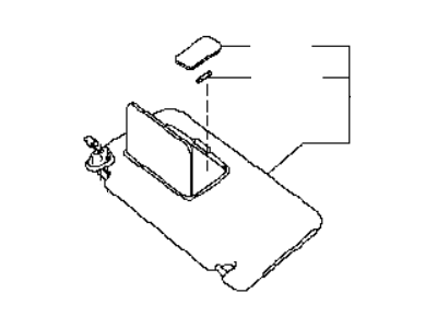 Infiniti 96400-1A60A Passenger Sun Visor Assembly