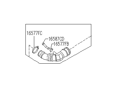 1996 Infiniti J30 Air Duct - 16578-10Y10