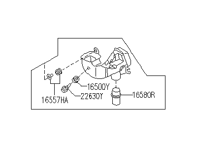 1997 Infiniti J30 Air Duct - 16549-18Y00