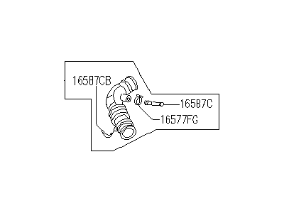 1995 Infiniti J30 Air Intake Coupling - 16578-10Y05